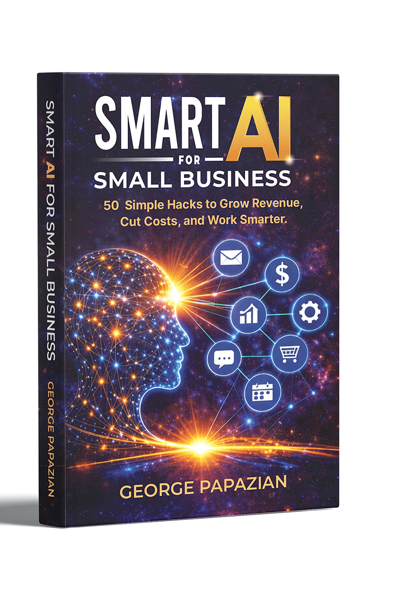 Smart AI for Small Business — book cover by George Papazian